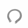 Bracelet en or blanc avec motif brique FOPE