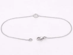 Bracelet en or blanc avec diamant 0,10 carat