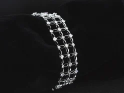Bracelet en or blanc avec diamants