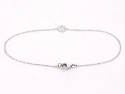 Bracelet en or blanc avec diamant 0,10 carat