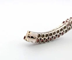 Bracelet en or blanc avec diamants et rubis