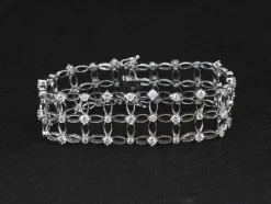 Bracelet en or blanc avec diamants