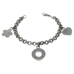 Bracelet en or blanc, diamants naturels