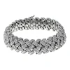 Bracelet en or blanc, diamants naturels
