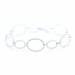 Bracelet en or blanc et diamants