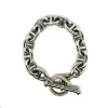Bracelet en or blanc, Maille "Marine", Fermoir "Bâtonnet", Pavé de Diamants