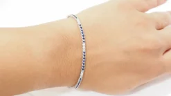 Bracelet en or blanc saphirs et diamants