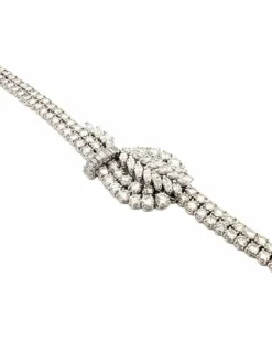 Bracelet en or blanc serti de diamants