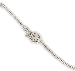 Bracelet en or blanc serti de diamants