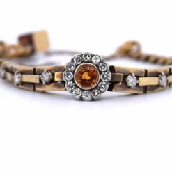 Bracelet en or et citrine des années 1940