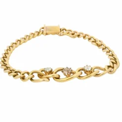 bracelet en or et diamants Old Mine 18 carats