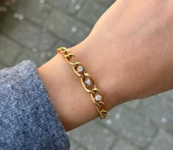 bracelet en or et diamants Old Mine 18 carats