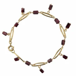 Bracelet en or et grenats
