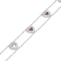 Bracelet en Or gris, améthystes