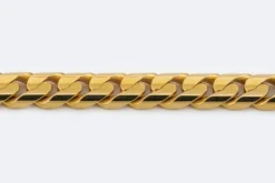Bracelet en or jaune à maille cubaine