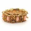 Bracelet en or jaune avec coraux et diamants