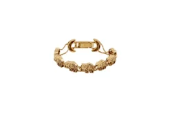 Bracelet en or jaune avec éléphants