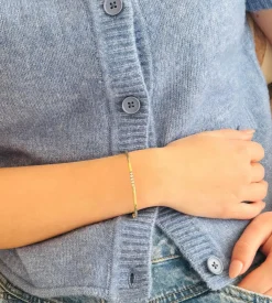 Bracelet en or jaune avec diamants