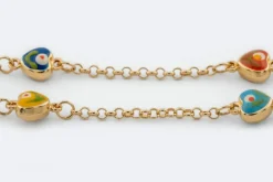 Bracelet en or jaune avec petits coeurs