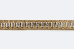 Bracelet en or jaune avec diamants taille huit-huit