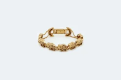 Bracelet en or jaune avec éléphants