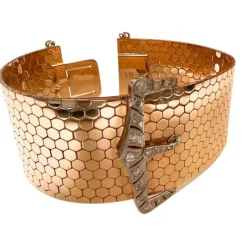 Bracelet en or jaune avec diamants 1940-1945