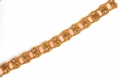 Bracelet en or jaune avec coraux et diamants