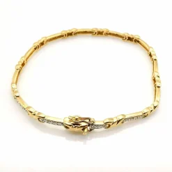 Bracelet en or jaune diamants