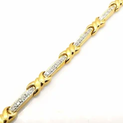 Bracelet en or jaune diamants