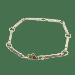 Bracelet en or jaune et acier