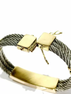 Bracelet en or jaune et argent