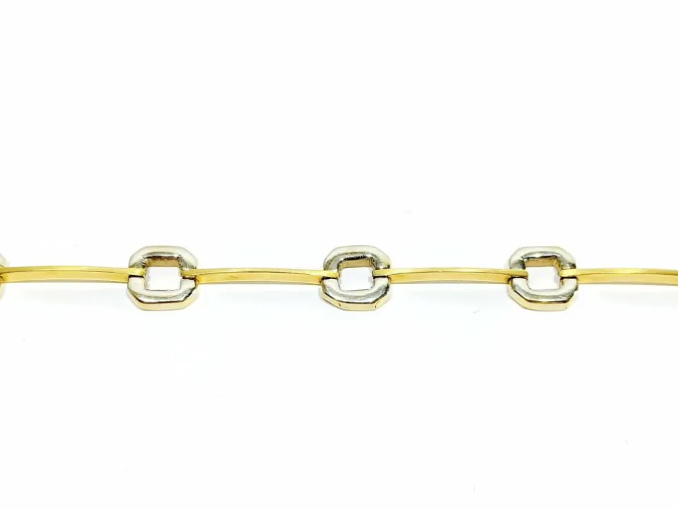 Bracelet en or jaune et blanc