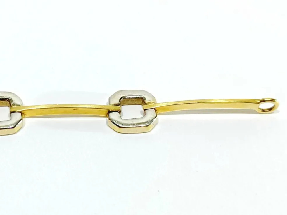 Bracelet en or jaune et blanc