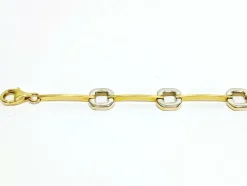 Bracelet en or jaune et blanc