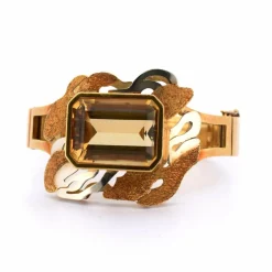 Bracelet en or jaune et citrine des années 80