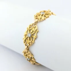 Bracelet en or jaune et diamants