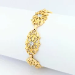 Bracelet en or jaune et diamants