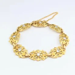 Bracelet en or jaune et diamants