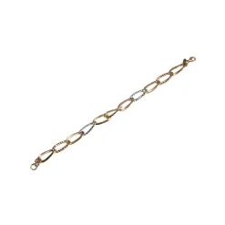 Bracelet en or jaune et or blanc