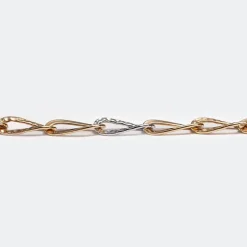 Bracelet en or jaune et or blanc