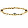 Bracelet en or jaune et saphirs cabochons