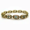Bracelet en or jaune et turquoises