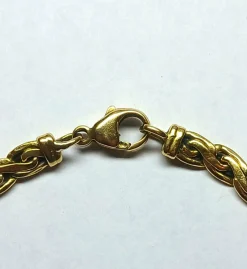 Bracelet en or jaune, maille double