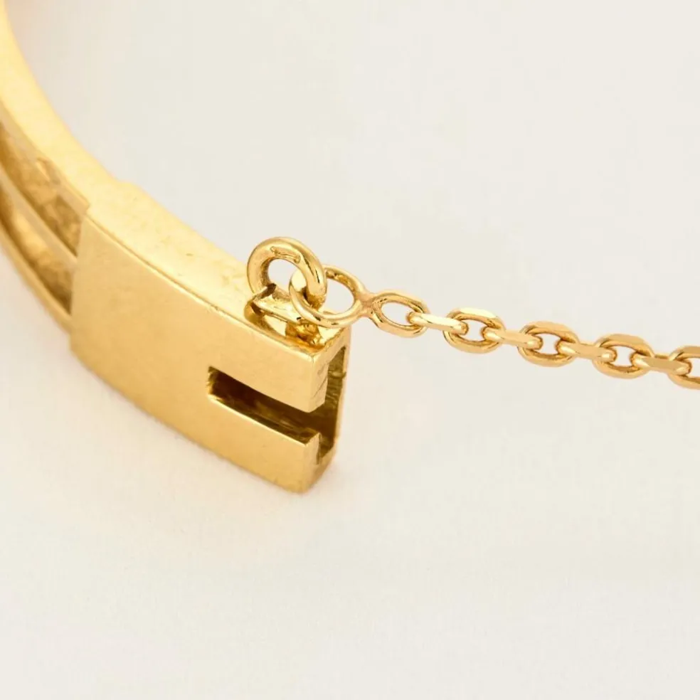 Bracelet en or jaune, émeraude et diamants