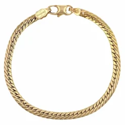 Bracelet en or occasion gourmette aplatie