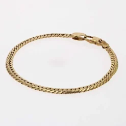 Bracelet en or occasion gourmette aplatie