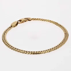 Bracelet en or occasion gourmette aplatie
