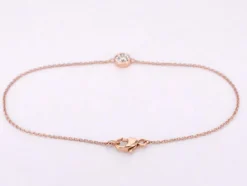 Bracelet en or rose avec diamant 0,10 carat