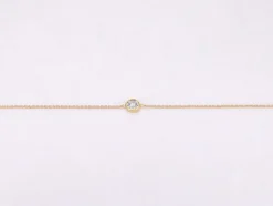 Bracelet en or rose avec diamant de 0,10 carat