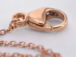 Bracelet en or rose avec cœur en diamant 0,10 carat